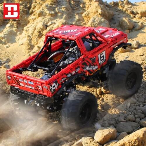 IN STOCK XQ1212 Car Toys MOC-26278 Monsters Truck Car Model SUV Off-road Car Building Blocks Bricks Kids Christmas Gifts