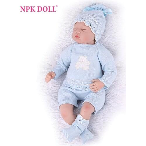 NPKDOLL Vinyl Reborn Baby Dolls 22 Inch 55cm Alive Bebe Newborn Menina Toddler Realistic Toy Kids Birthday Surprise Gifts