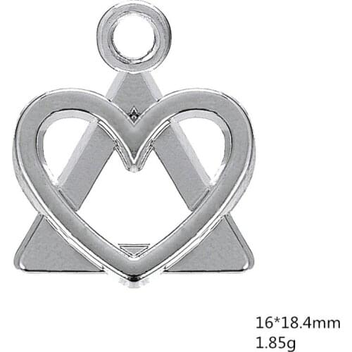 2021 New Alcoholics Anonymous Jewelry AA Recovery Symbol Pendant Heart charm bracelets for girls