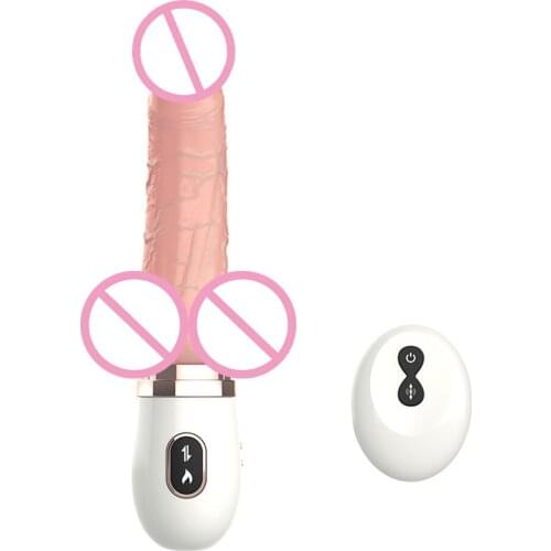 Female Masturbation Simulation Dildo Penis Vibration Heating Massage Stick USB Charging Sex Toy