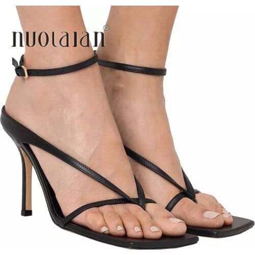 Summer women pumps gladiator 9cm high heel pumps shoes for women sexy square toe high heels sandals party wedding shoes woman