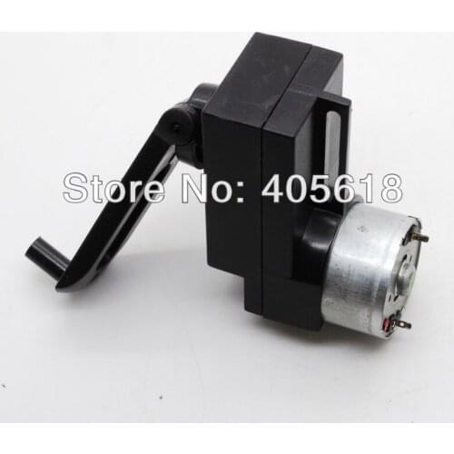 3pcs 3V DC Hand Crank power generator Dynamo Green energy gear box DIY kit