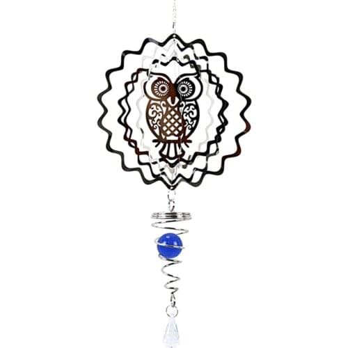 3D Stereoscopic Wind Bell Hummingbird Wind Chime Stainless Steel Wind Bell Garden Decoration