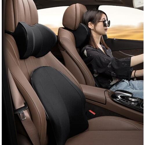 Car Seat Head Neck Rest Pillow Soft Pillow Space Memory Neck Headrest Car Cover Vehicular Pillow Seat Headrest Accessories