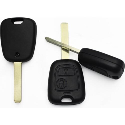 Auto Car Key Case Cover 2 Button Remote Key Shell Replacement For Peugeot 307 No Chip With Logo
