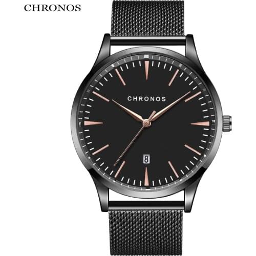 Chronos Mens Stainless Steel Watch