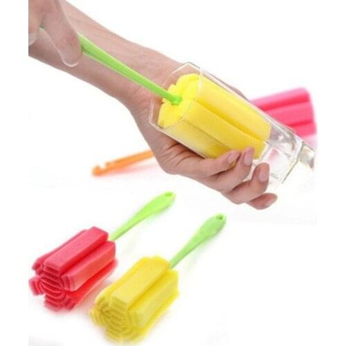Long Handle Baby Bottle Brush Soft Sponge Brush Water Bottle Glass Cup Washing Cleaner Tool Kitchen Cleaning Tool Specialty Tool