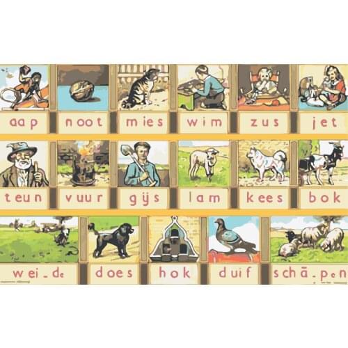 DIY Painting By Numbers Aap noot mies Oil Coloring By Numbers Wall Art Canvas Picture Hand Painted Home Decoraion 40x50CM