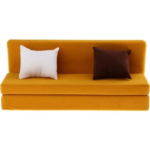 1/6 Scale Long Sofa Furniture with Cushions for 12'' Action Figure Gray Couch Furniture for Figure