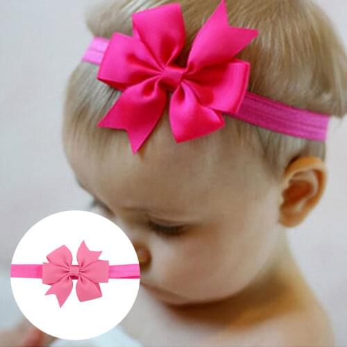 Toddler Headbands Hair Accessories Bows Band Turban Flower Baby Girl Newborn 1pcs Hairband Cotton Polyester Ribbed Solid Crown
