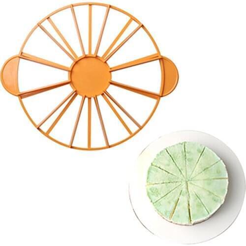 Cake Slicer Double Sided 10/12 Piece Slicer Equal Cake Portion Marker Divider Cutter Birthday Party Accessories Yellow Spot