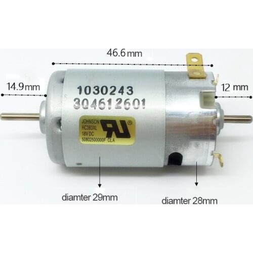 Dual Shaft 395 DC Motor DC 3V-12V Electric Motor Carbon Brush Motors Strong Magnetic Double Shaft Motor Model 3.7V 5V 6V 7.2V 9V