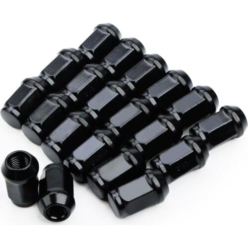 1707SBK-20AM Acorn Lug Nuts 20X M12x1.50 Black For Honda Civic SI Accord For CRV