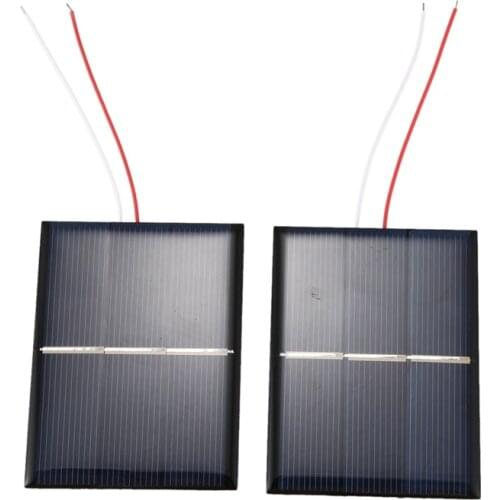 Quality 2 pcs 1.5V 400mA 80x60mm Micro-Mini Power Solar Cells For Solar Panels - DIY Projects - Toys - Battery Charger