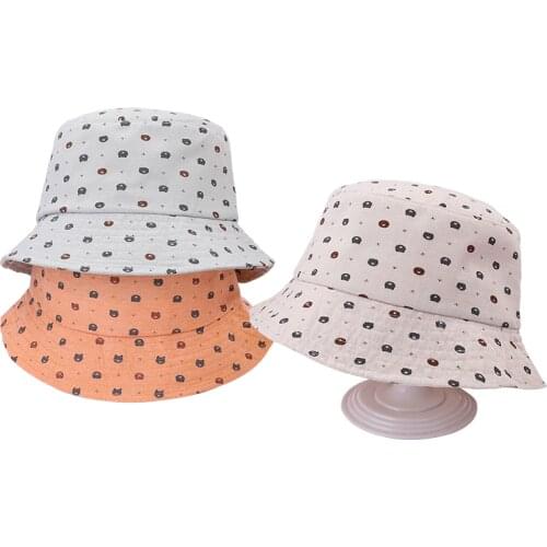 [simfamily]1pc Children Hat Summer Printing Cap For Boys And Girls Kids Sun Caps Cartoon Baby Hats 6 months to 5 years