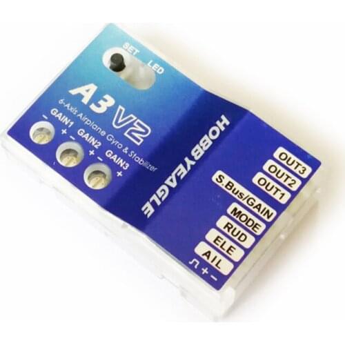 HobbyEagle A3 V2 Flight Controller Balancing Apparatus 3-Axis Gyroscope airplane gyro stabilizer for Fixed Wing Airplane