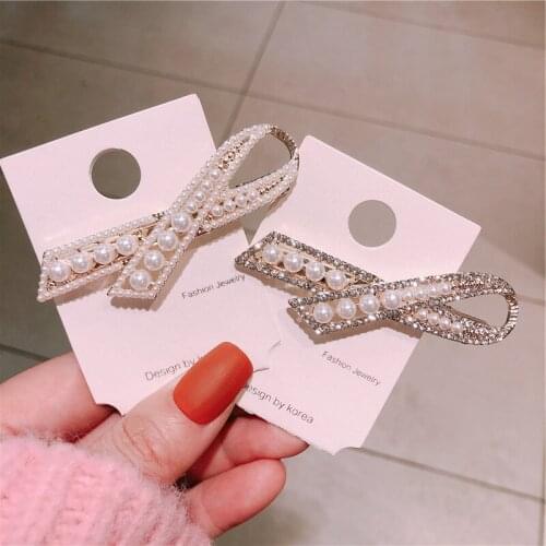 Koren pearl hair grips woman hairclips barrettes headwear hair accessories