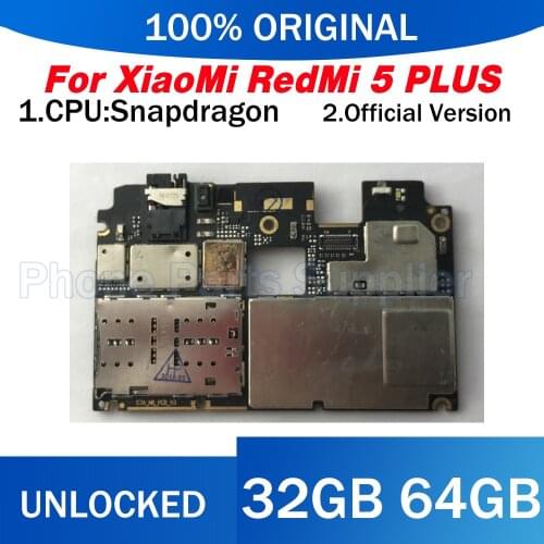 Global version Work Well Unlocked Main Circuits Board 32GB 64GB For Redmi 5plus 5 Plus Motherboard Logic Board Original