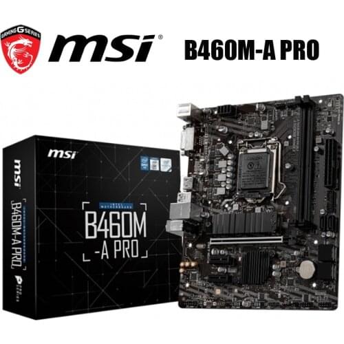 LGA 1200 MSI B460M-A PRO Motherboard 1200 DDR4 2933MHz 10th-Gen Core/Pentium/Celeron Intel B460 Desktop MSI B460 Mainboard New