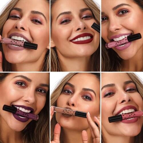 Pudaier 6 colors Nude Matte Lipstick Set Labiales Larga Duracion Brand Makeup Gifts for Women Private Label Cosmetic Hot Sale