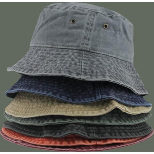 2021 New Foldable Fisherman Hat Washed Denim Bucket Hats Unisex Fashion Bob Caps Hip Hop Gorros Men Women Panama Bucket Cap Gift