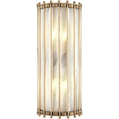 Postmodern light luxury striped glass wall lamp simple retro living room dining room bedroom bedside aisle corridor lamps