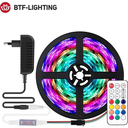 RF21 keys Remote Dreamcolor Full Set RGB IC WS2811 LED Strip Light Party Multicolor LED Light Strip Home Bedroom 5M 10M 15M 20M