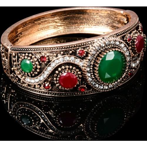 Unique Bracelets For Women Wholesale Turkish Jewelry Designer Vintage Gold Color Handcuff Bracelet Bangles Wedding Accessories