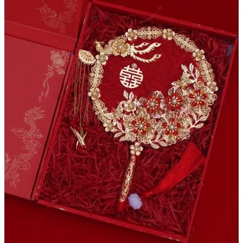 Hand Fans Wedding Favors And Gifts Fan Bride Fan Wedding Antique Chinese Xiuhe Clothes Fan Eventail A Main Vintage Bambu