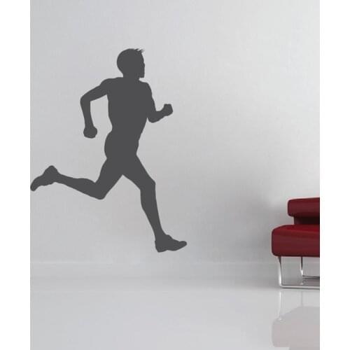 Runner Vinyl Wall Stickers Artistic Design Wall Decal Decor Boys Teens Wallpaper Available In Different Colors Wall Tattoo SA787