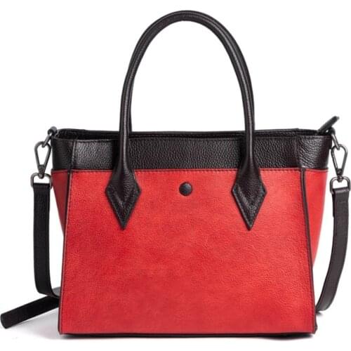 Women Handbag Genuine Leather Handmade Bag,Vintage Top tote Shoulder Bags Handbag Crossbody Bags 2021 Fashine New Style