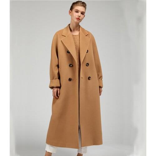 FNOCE 2021 new spring womens coats fashion trends casual elegant streetwear solid long sleeve slim belt cotton overcoats