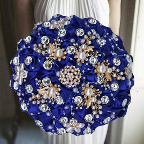 1PCs /lot Royal Ribbon Bridal Wedding Bouquet For Wedding Decoration
