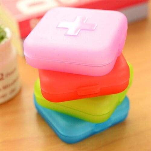 2Pcs Portable Mini Cute Pill Box Sealing Medicine Case Detachable Container Drug Tablet Storage Travel Case Holder Storage Box