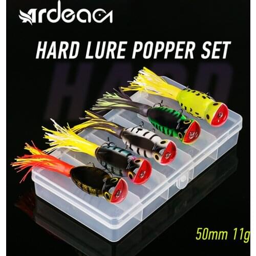 Ardea Popper Hard Lure 5pcs 11g 50mm Wobblers Vibrations Water Surface Palpus Artificial Saltwater Bait Swimbait