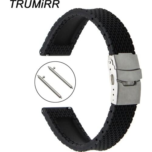 Quick Release Silicone Rubber Watchband for Patek Philippe Blancpain Watch Band Steel Buckle Wrist Strap 18 19 20 21 22 23 24mm