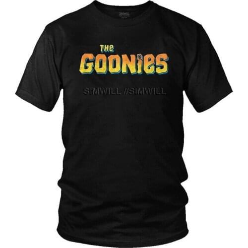 Vintage The Goonies T Shirt Men Cotton T-shirts Streetwear Tshirt Short Sleeve Never Say Die Sloth Chunk Fratelli Pirate Tee Top