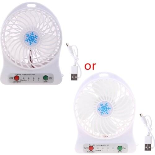 HOT SALE Portable LED Light Fan Air Cooler Mini Desk USB Fan Third Wind USB Fan