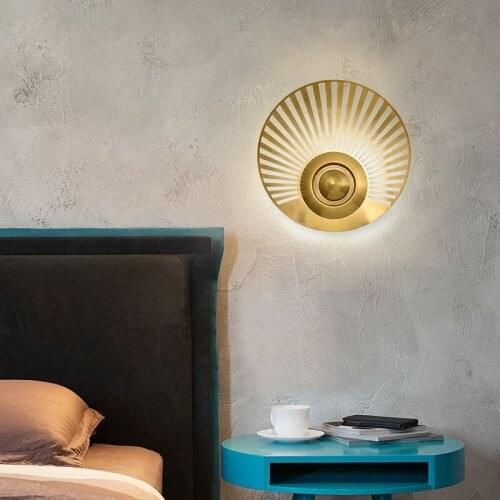 JMZM Modern Wall Lamp Bedroom Bedside LED Round Lamp Aisle Decorative Lighting Living Room Bathroom Indoor Plate Light Fixture