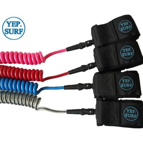 Coil-Leash 12ft 8mm Adjustable 1 Pcs TPU SUP Bodyboard Wrist Coil Leash Surf Board Coiled Cord