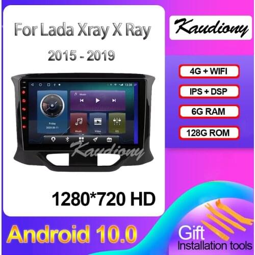 Kaudiony Android 10.0 For Lada Xray X Ray Car DVD Multimedia Player Auto Radio Automotivo GPS Navigation Stereo 4G DSP 2015-2020