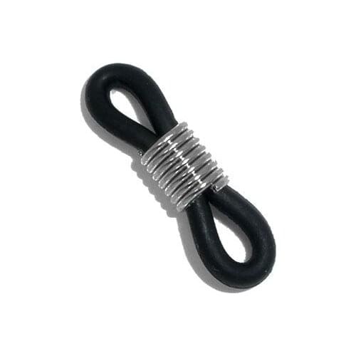 DoreenBeads 40 Rubber Looped End Connectors for Eyeglass Holder Necklace Chain 20x6mm