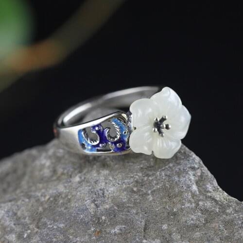 L&P Wholesale High Quality Classic Crystal Flower Sterling Silver Ring Jewelry Wedding Ring