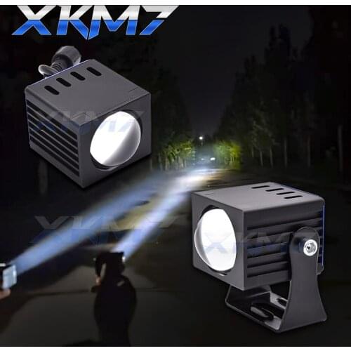 Matrix LED Spot Lights LED High Beam Projector Headlight Retrofit Lenticular Lenses Dual Color Car Lens 3000K/5000K Accessories