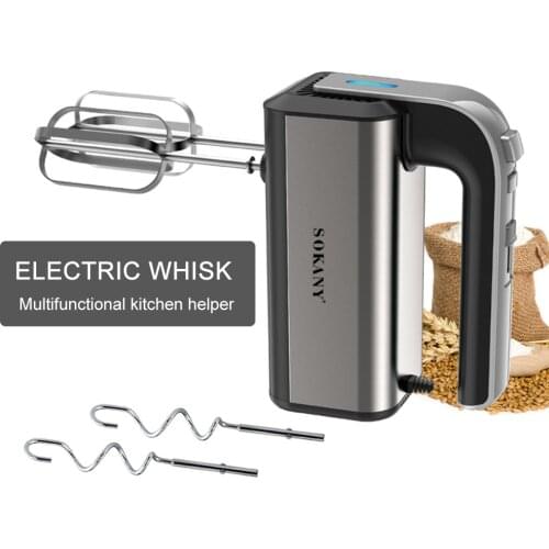 800W High Power Multifunctional Stainless Steel Electric Food Mixer Dough Cream Mixer Kitchen Whisk Cooking Tool EU Plug