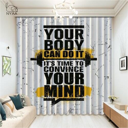 Training Fitness Gum Exercise Gym Curtain Living Room Bedroom Decor Curtain For Children Home Interior Curtains Micro Shading