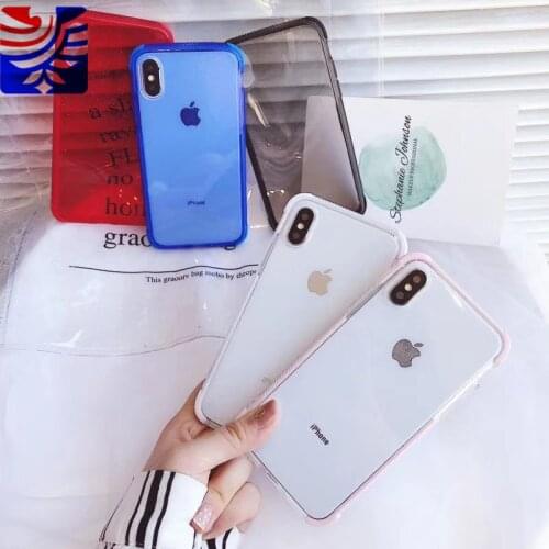 PEIPENG Simple For iPhone 6 6s Plus X XS MAX XR for iphone 8 7 Plus Luxury Protective Back Plastic Soft Cover Shockproof