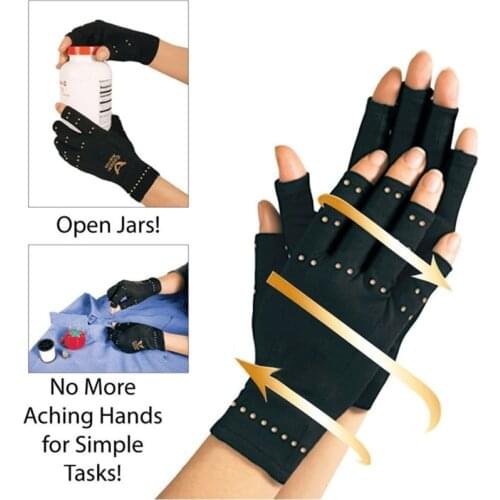 1pair Brand Copper Hands Arthritis Gloves Therapeutic Compression Gloves Men Woman Circulation Grip Artritis Gloves