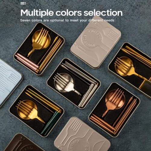 Detachable Tableware Set Luxury Golden Cutlery Tableware Stainless Steel Western Dinnerware Kitchen Fork Spoons Knives Set