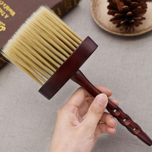 Long Handle Neck Duster Brush Soft Face Cleaning Hairbrush Salon Styling Tool It is ideal for dusting ar-ound the ears neck line